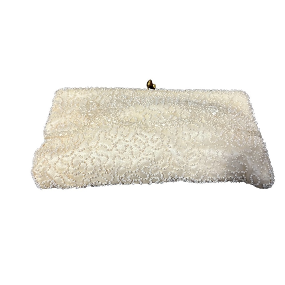 Vintage Hand Beaded Evening Purse, Rich’s Beaded Clutch, 1940’s Purse,